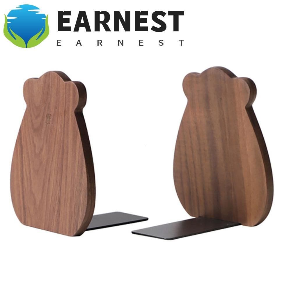 EARNEST Urso Bookend , Organizador De Livros Forma Animal Nogueira Em De L Mesa ,