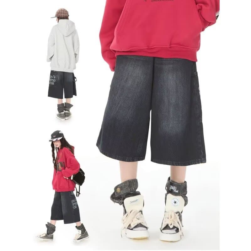 Verão novo estilo americano Shorts masculino Street Wear Design fino nicho solto tamanho grande esportes casuais calças