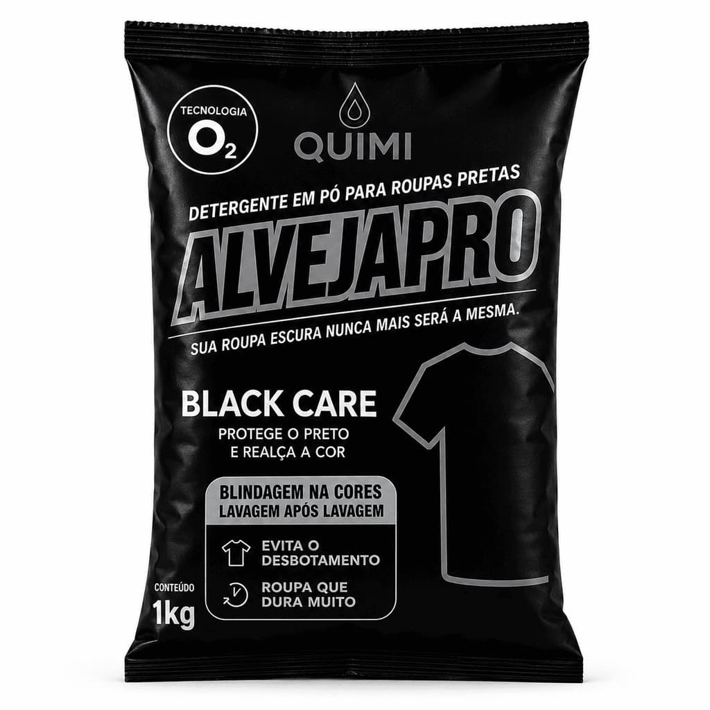 Percarbonato Roupa Preta Protege a Cor Tira Manchas Evita Desbotamento 1kg e 2kg Realça Cor Preta