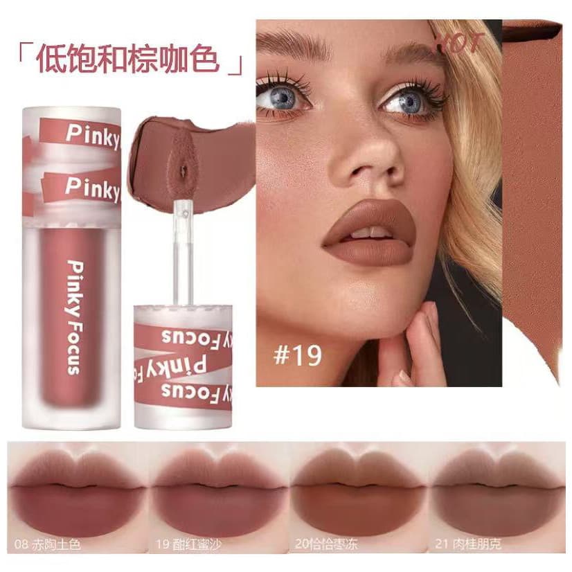 Europeu americano maquiagem fosco veludo fosco lábio esmalte baixa saturação café marrom nude rosa amarelo preto couro n