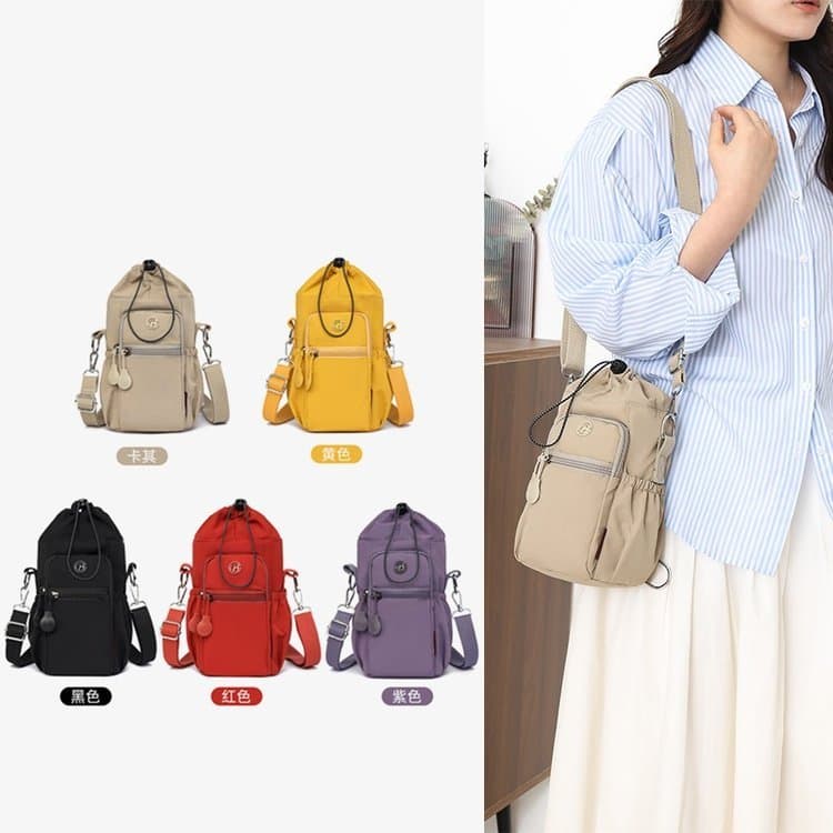 Novo Design bolsa de copo de água bolsa de ombro mensageiro feminina suporte de copo térmico para transporte de mão viag