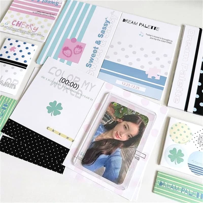 7 Pçs/Set Dopamina Adesivo De Vedação Conjunto De Cartão De Visita Material De Embalagem Decoração DIY