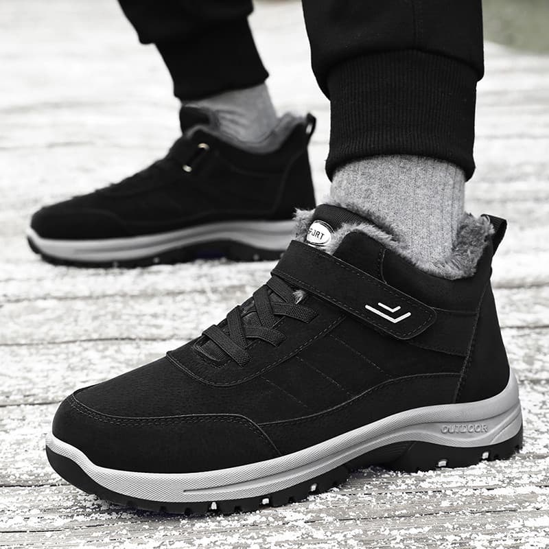 W inverno sapatos de algodão botas masculinas escovado quente Anti-esqui botas pai sapatos à prova dwaterproof água de m