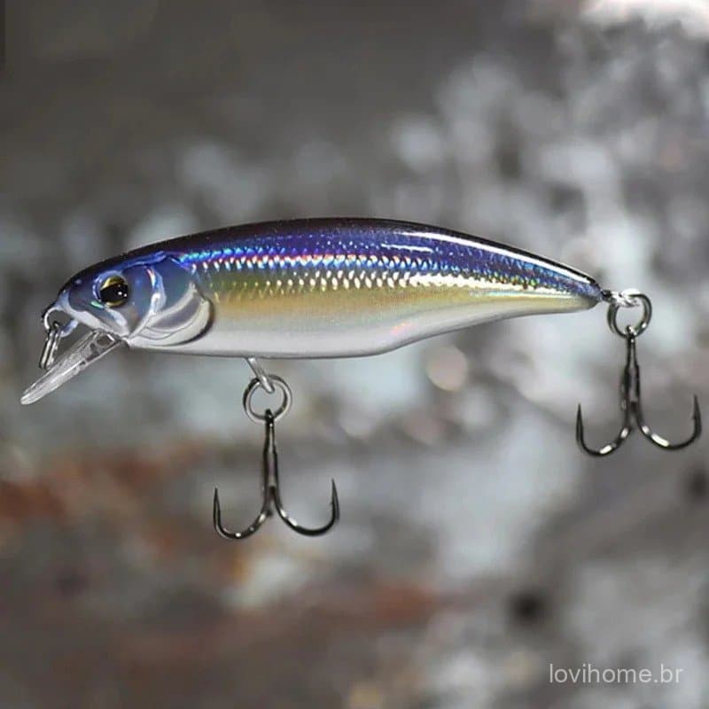 Isca Artificial Minnow Afundante Modelo Japonês 52mm 4.5g Jerkbait para Pesca de Robalo e Lúcio Wobbler Hard Bait H09