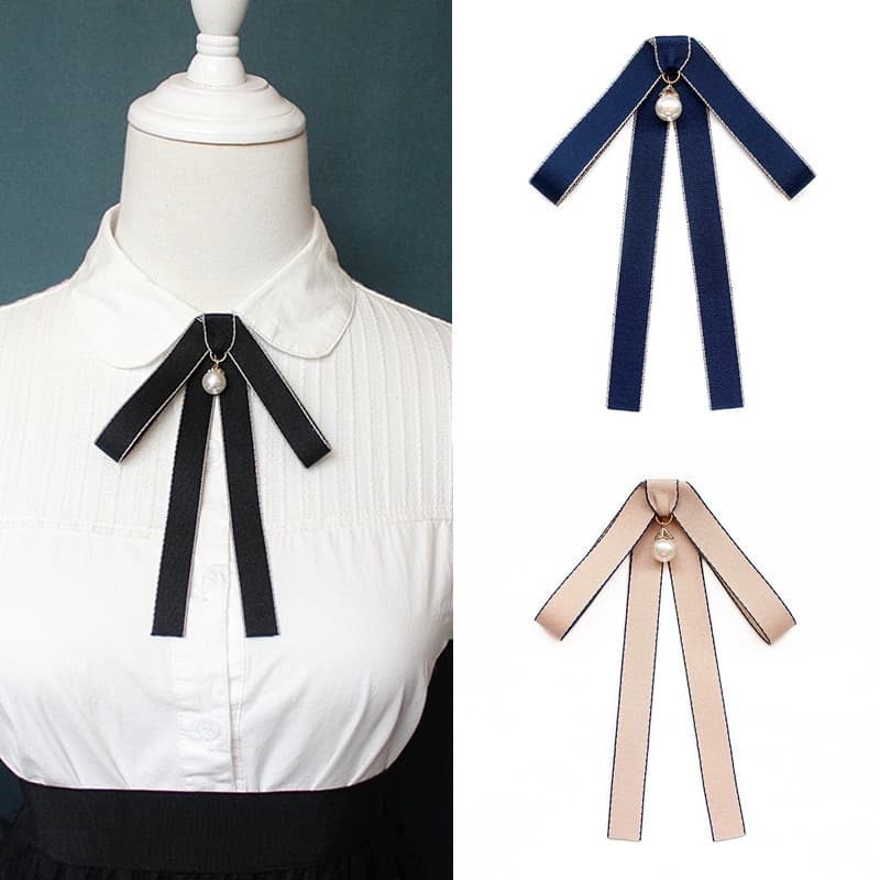 Novo produto colar flor feminino pequeno fresco Campus menina Streamer arco camisa branca saia profissional gravata borb