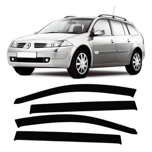 Calha De Chuva Acrilica Fumê Megane Grantur 4 Portas