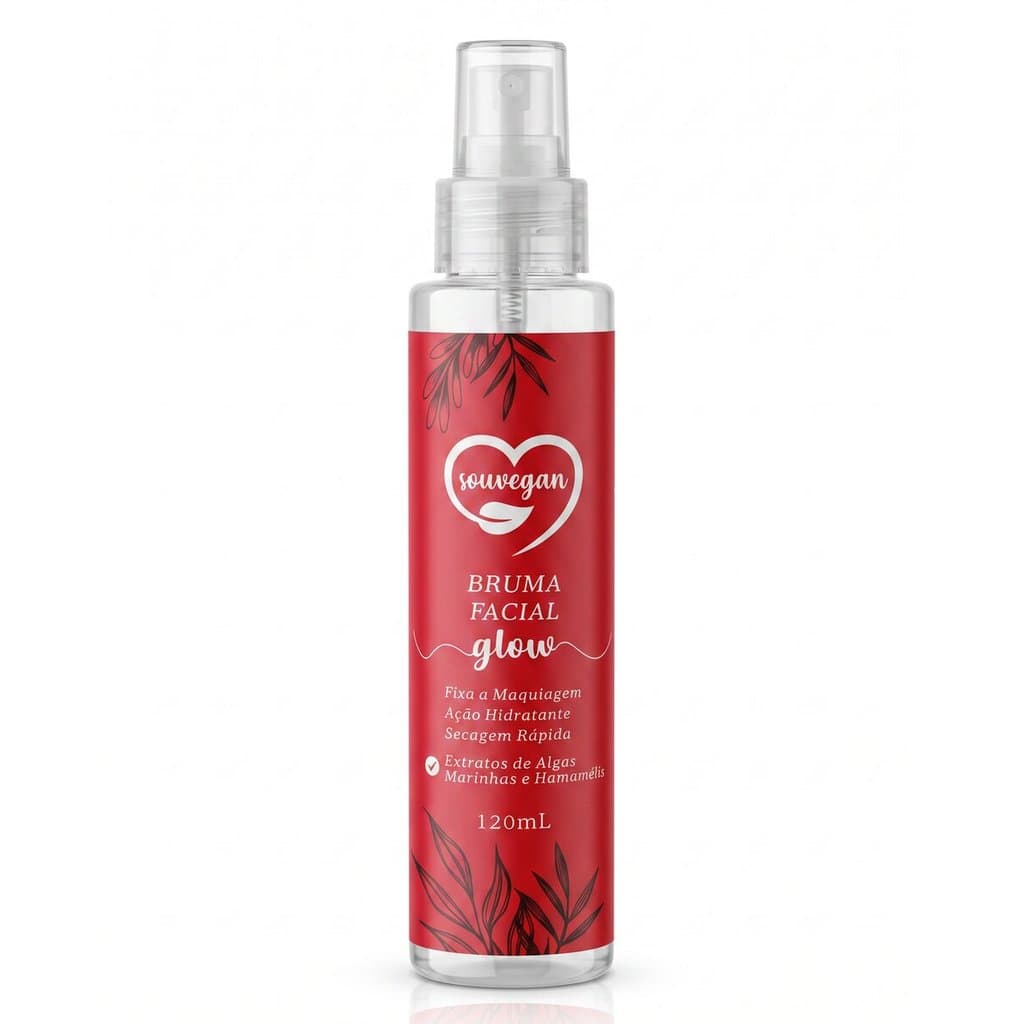 Bruma Facial Glow Sou Vegan Fixadora e Hidratante 120mL
