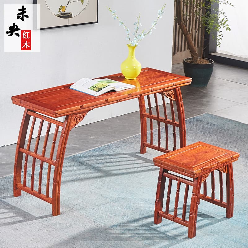 Móveis de mogno Mesa de piano Mesa de piano Mesa de piano de jacarandá africano Ouriço Mesa de sândalo vermelho Novo est