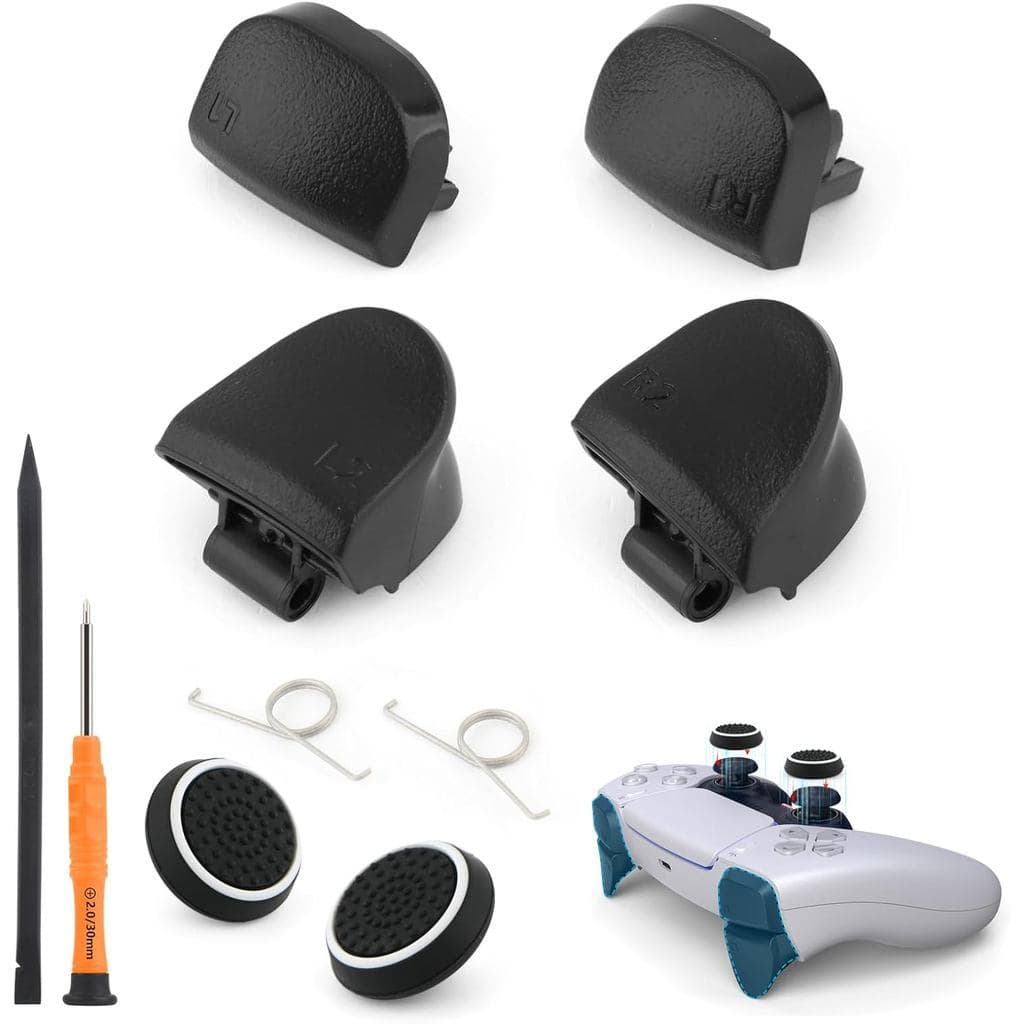 for PS5 L1 R1 L2 R2 Trigger Buttons Replacement for PlayStation 5 PS5 BDM-020 Shoulder Buttons with Springs Accessories