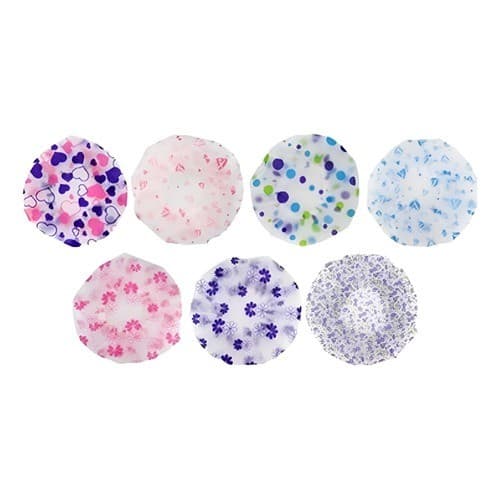 Kit 6 Toucas Para Banho Plástico Estampada Sortidas - Caprichosa