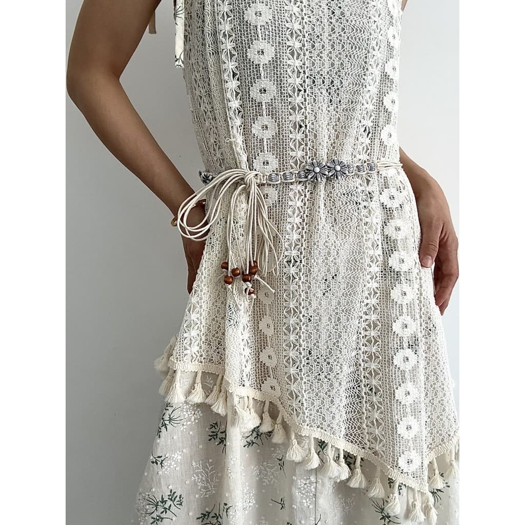Cinto cinto acessórios feminino trançado cintura corda renda boêmio estilo étnico Retro decoração combinando saia cintur