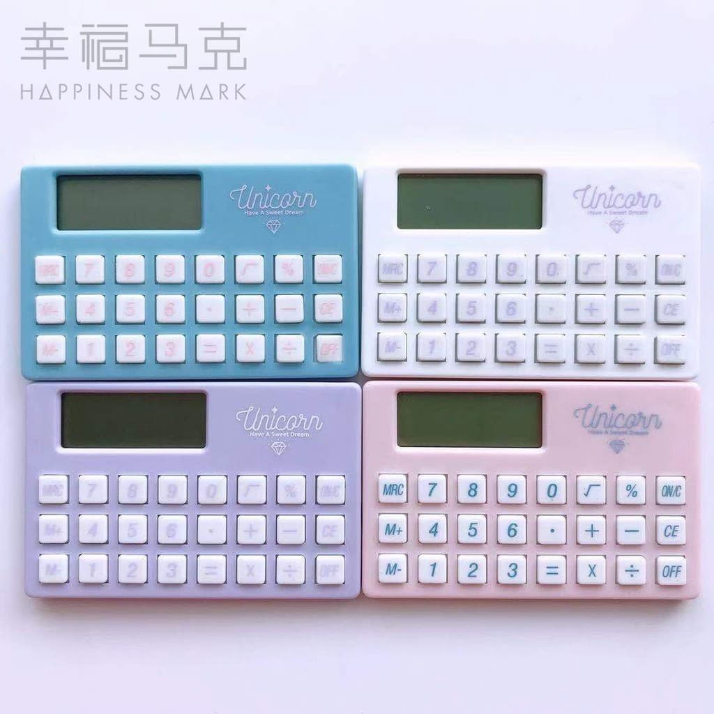 Qingyifang Elio mini Calculadora Frete Grátis Estudante Botão Bonito Solar Portátil Unicórnio Dos Desenhos Animados