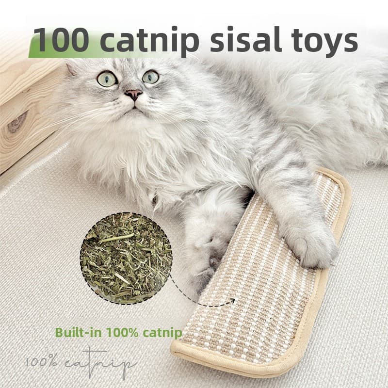 Sisal Catnip Cat Scratch Pillow Resistente ao desgaste Resistente a arranhões Garras de moagem para gatos Re