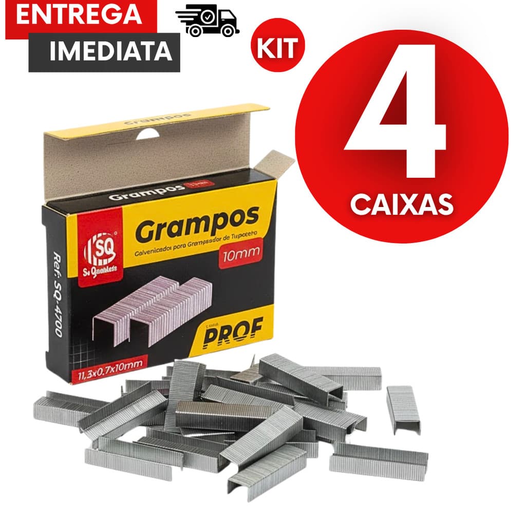 Kit Grampos Galvanizado 8mm Reforçado Marcenaria Estofador Artesão Multiuso