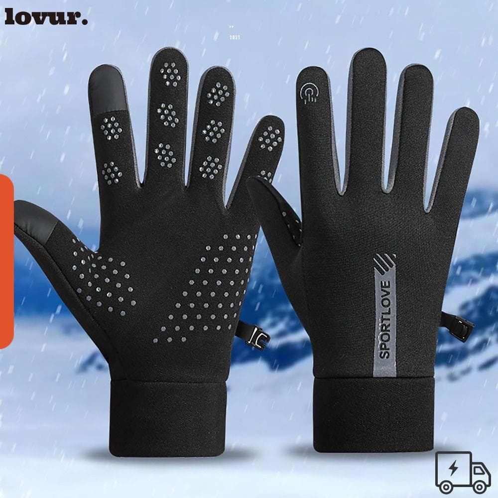 Luvas De Inverno LOVUR , Tela Sensível Ao Toque De Lã Térmica De Resistência Frio Condução À Prova De Vento Quentes
