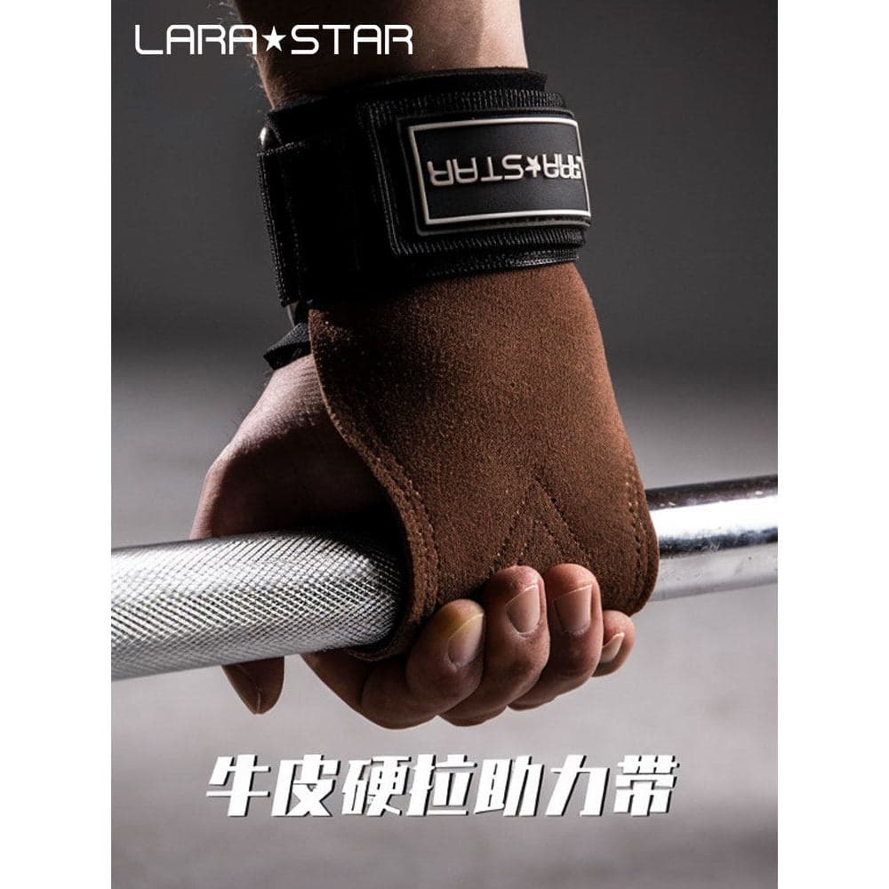 Laura couro Deadlift Power Belt Fitness palma proteção luvas de pulso feminino barra Horizontal Pull-Up Anti-