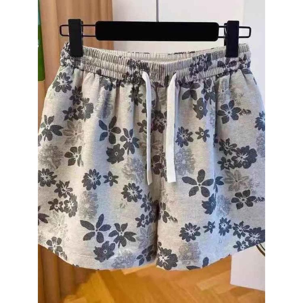 2026 verão novo estilo feminino moda All-Match Retro impresso shorts de cintura alta sentir usar shorts tamanho grande g