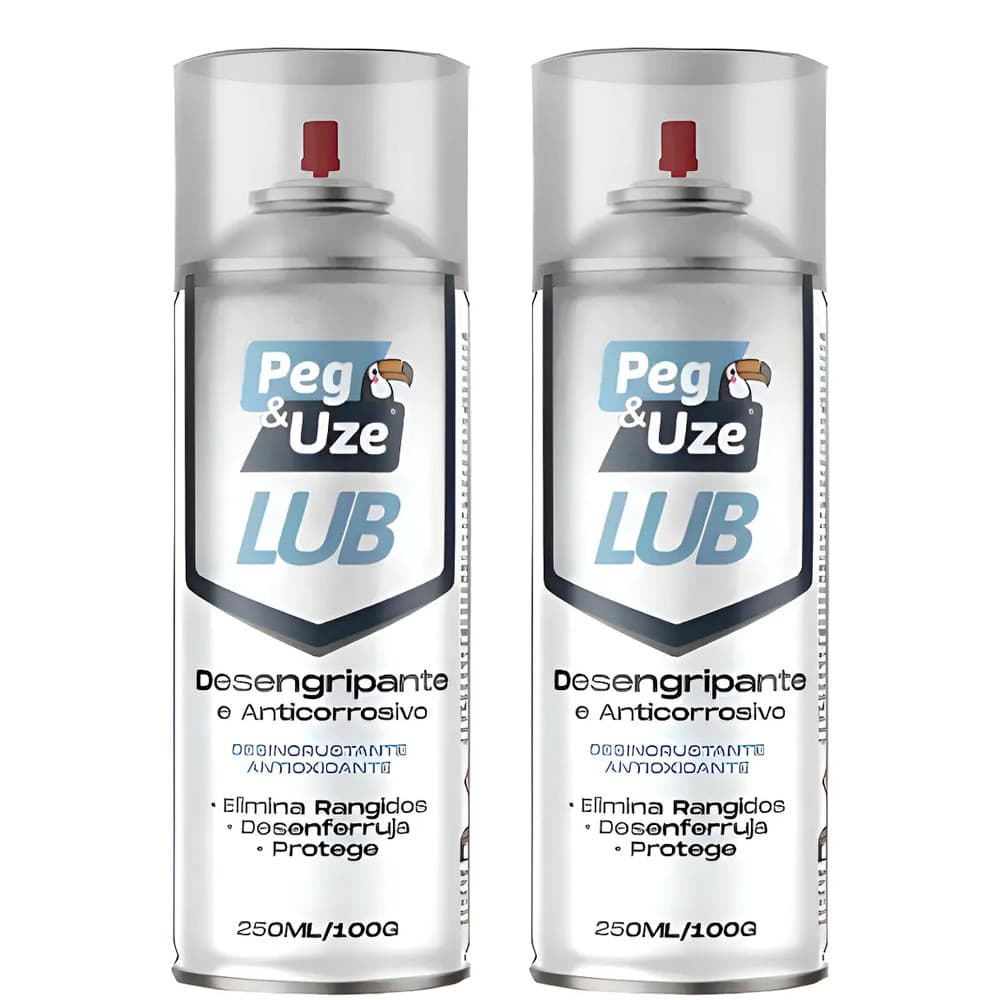Kit 2 Desengripante e Anticorrosivo Lub Peg&Uze Etaniz 250ml