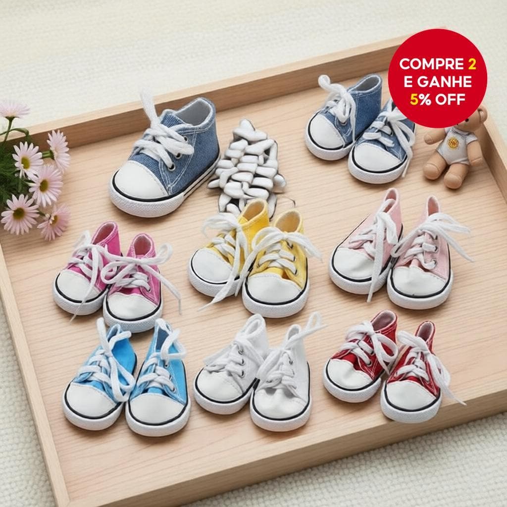 Tênis de 7 cm para Bonecas American Girl de 18 pol., Sapatos de Boneca 43 cm/45 cm e Acessórios para Bonecas Our