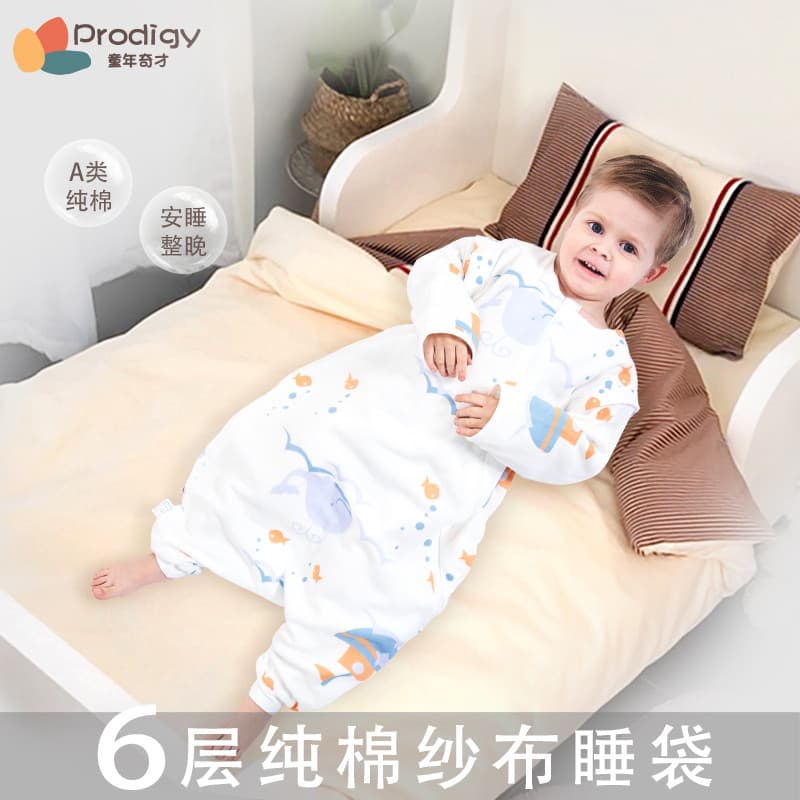 Bebê recém-nascido gaze saco de dormir outono inverno quatro estações Universal primavera outono pernas divididas bebê c