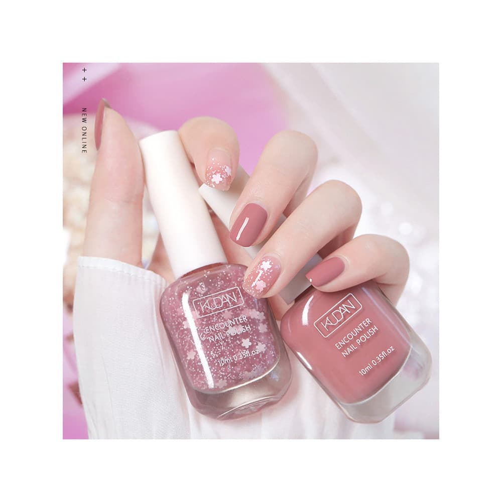 Influenciador à base de água rasgar esmalte leite chá Nude cor transparente cerejas sem cozimento não tóxico inodoro lon