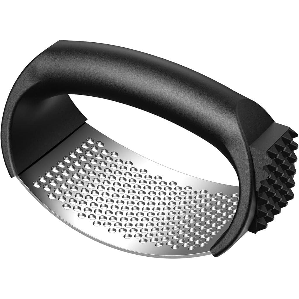 Espremedor de Alho, Triturador de Alho em Aço Inoxidável, Fácil de Usar e Limpar, Cabo Ergonômico, Utensílio de Cozinha