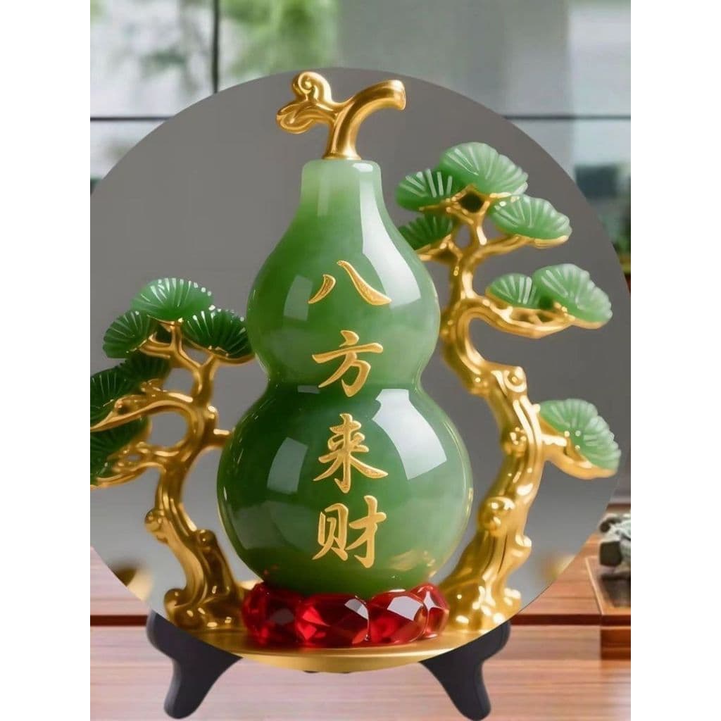 Bafanglaicai Jade pintura moldura de foto ornamentos da sorte prosperidade doméstica transferência de casa mesa de entra