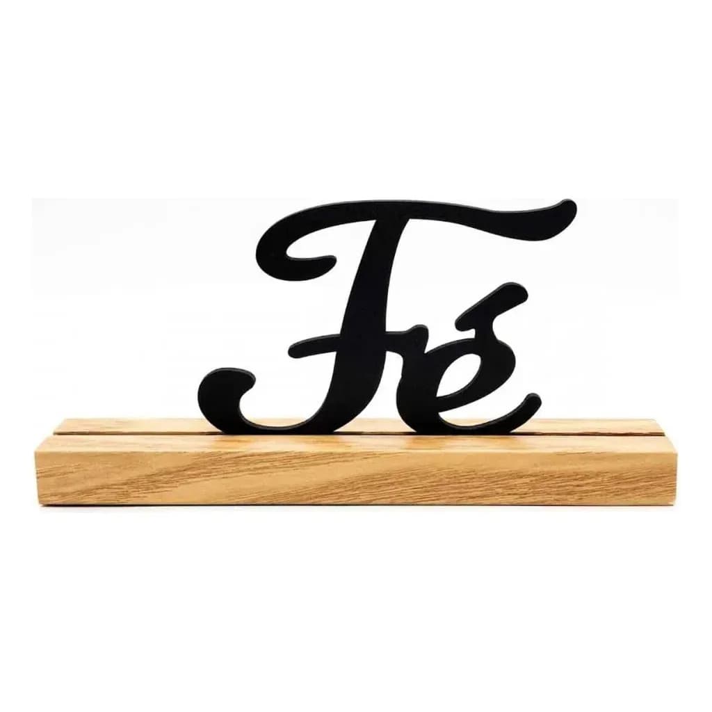 Enfeite Cristão Mesa Religioso Fé Decorativo Madeira Mdf