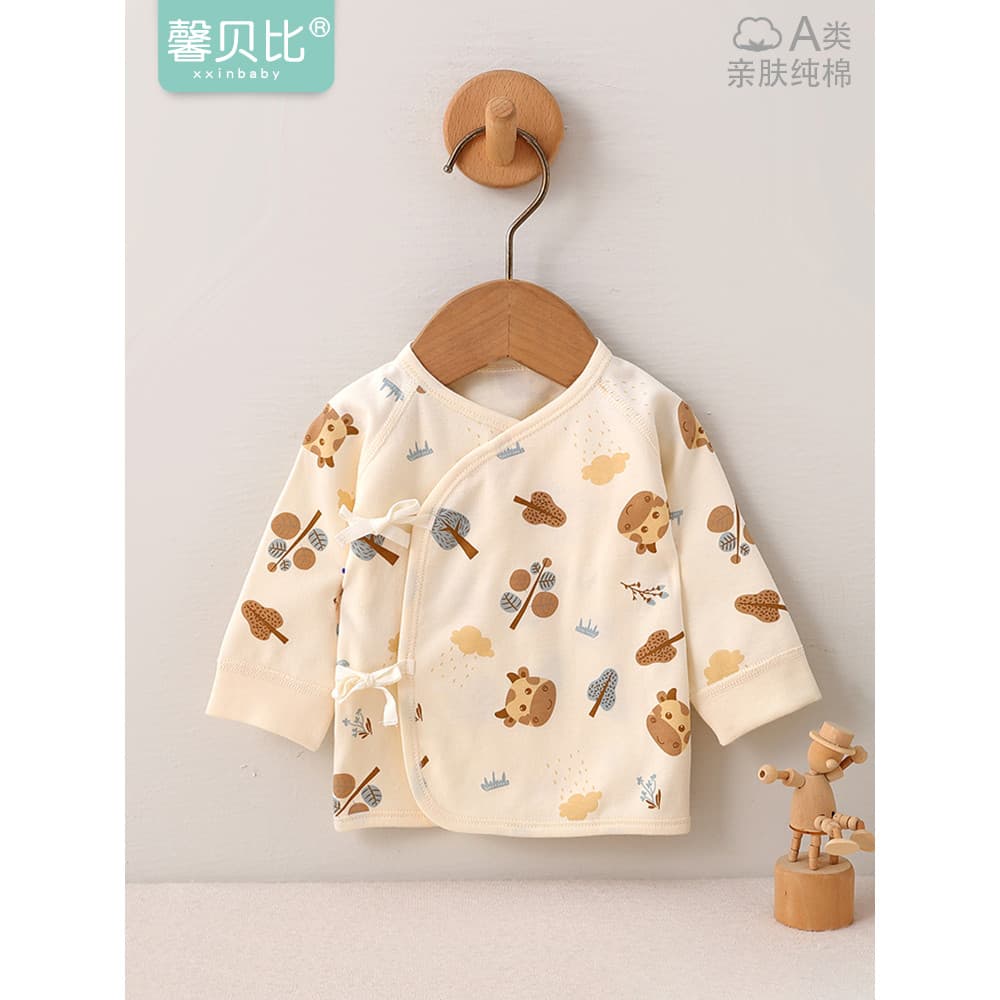 Xin Babe roupas de bebê recém-nascido primavera outono puro algodão desossado roupa interior bebê recém-nascido monge ro