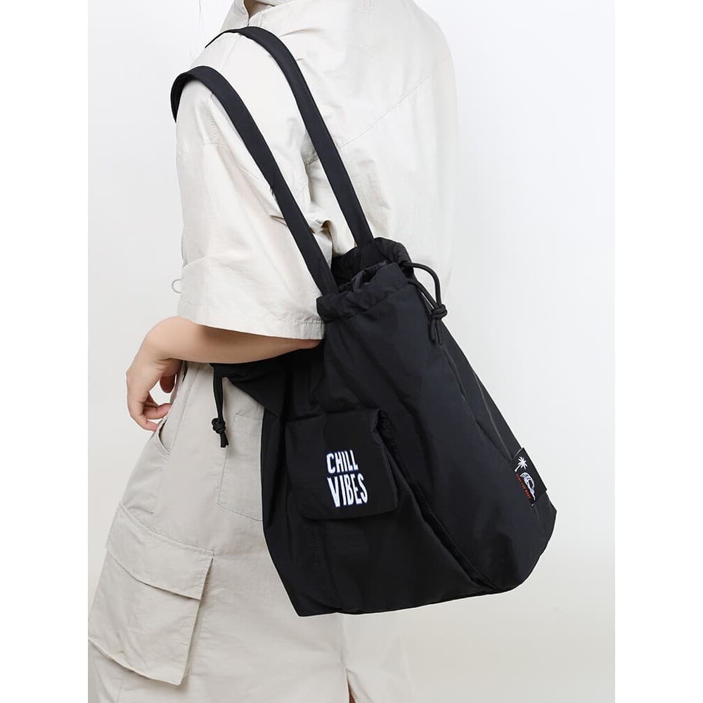Street Wear náilon pano sacola Yoga esportes ginásio saco Outing grande capacidade bolsa de ombro cordão Commuter saco