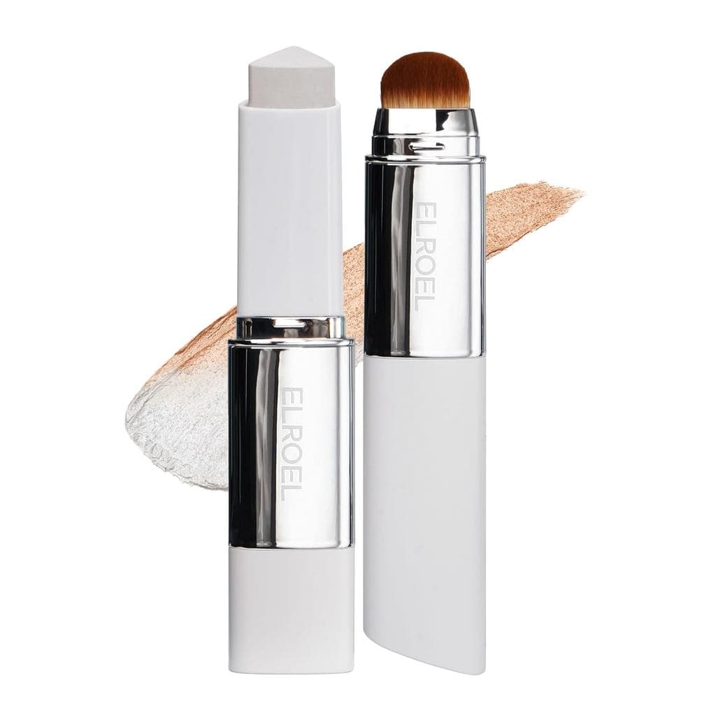 ELROEL Blan Cover Cream Stick V White - Base em bastão de estilo coreano que muda de cor, contendo Volufiline - Base hid