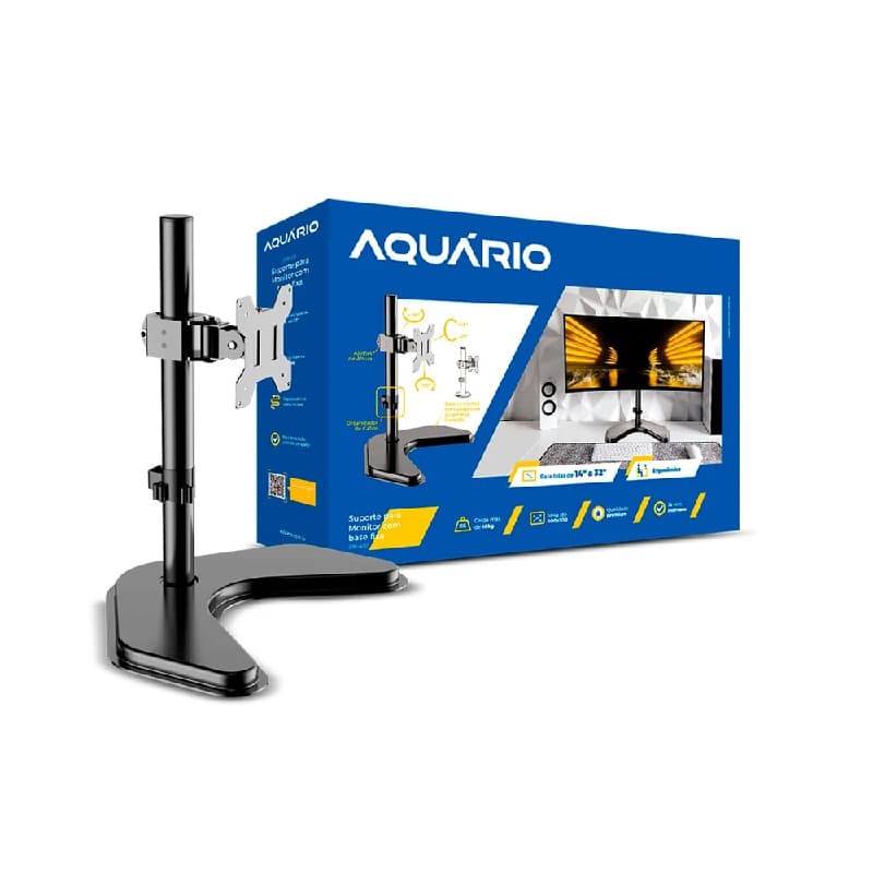 Suporte Aquarius Monitor Giratorio Com Base Fixa 14 A 32 Plegadas