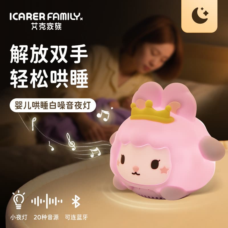 Bonito dos desenhos animados Bluetooth luz de áudio carregamento USB tempo escurecimento Paiping luz cabeceira das crian