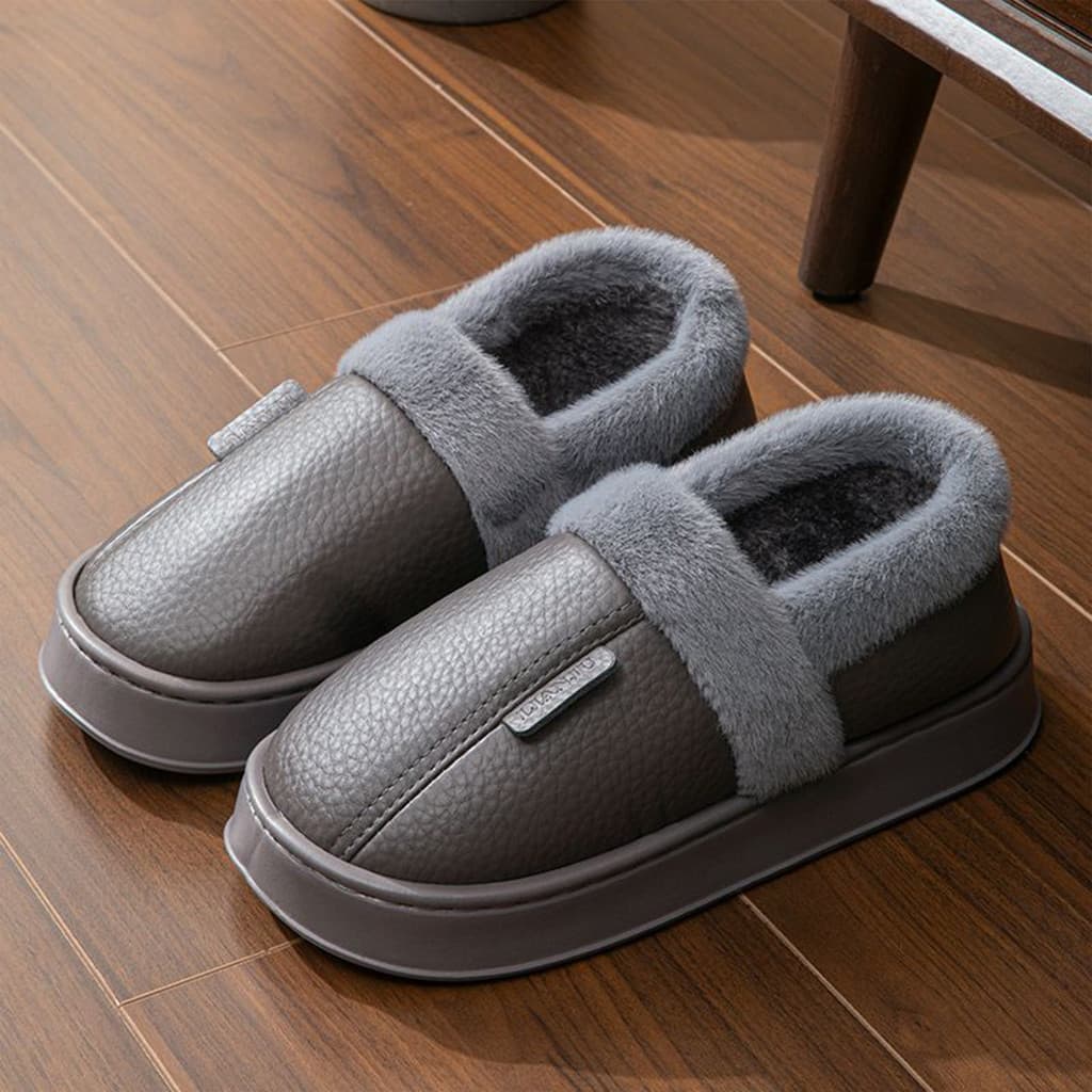 Sapatos de algodão de salto Extra grande masculino 2025 novo estilo inverno impermeável de sola grossa casa interior ant