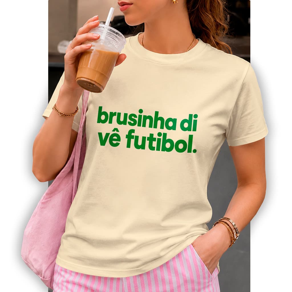 Camisa Do Brasil Feminina Frase Engraçada Futebol Feminino Copa 2026 Camiseta Algodão