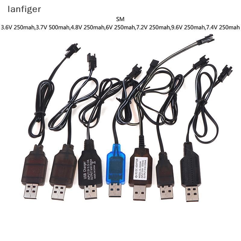 3.6-9.6V 250mA NiMh/NiCd Bateria Cabo Carregador USB SM 2P Plugue Dianteiro