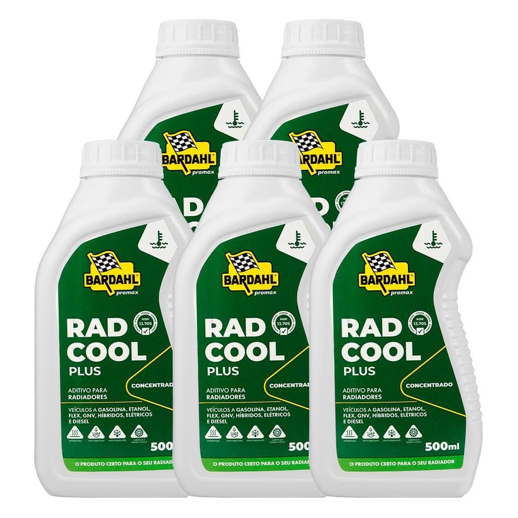 Aditivo Radiador Bardahl Rad Cool Plus 500ml Kit 5 Un.