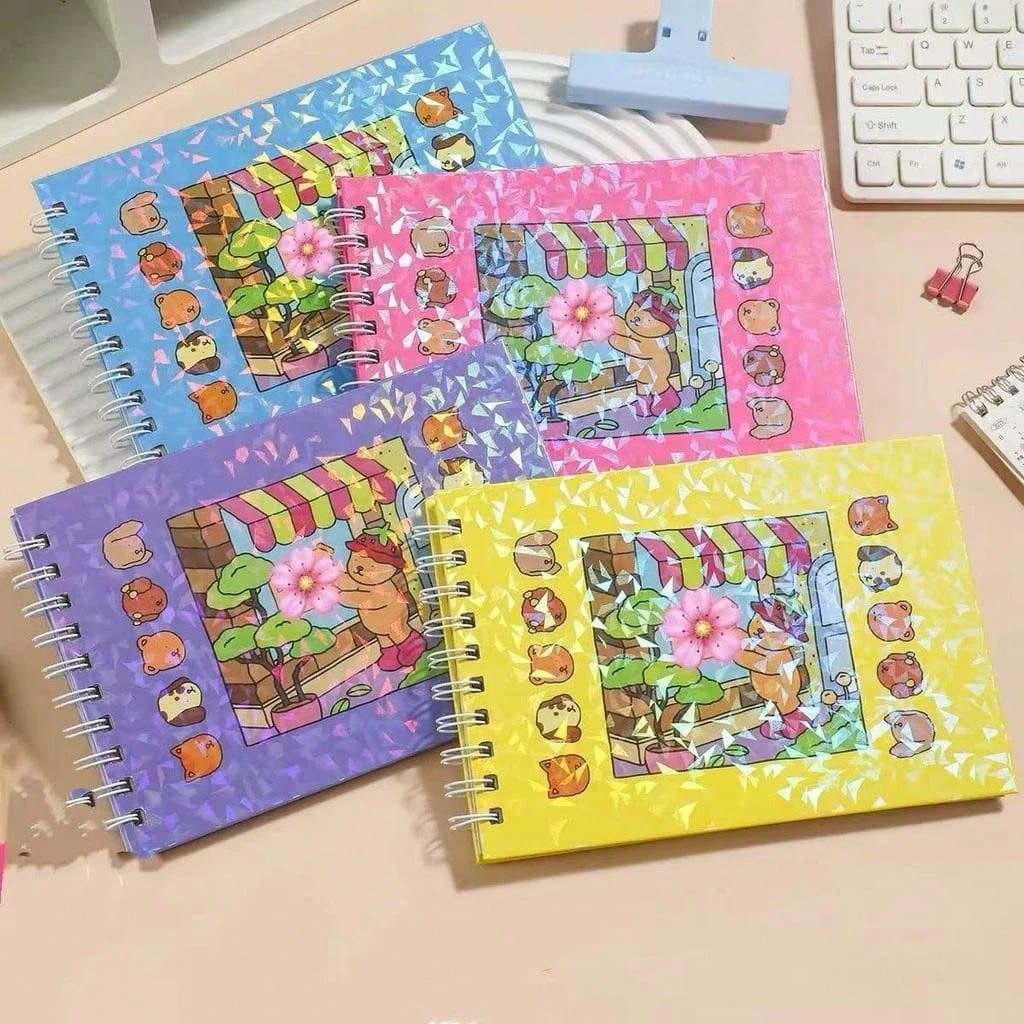 Caderno de Colorir 50 Folhas Capa dura Pintura Ursinho Livrinho da Moda