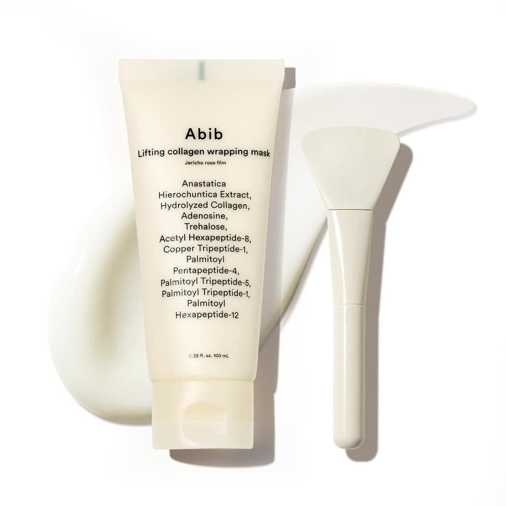 Máscara facial Abib com colágeno, Máscara Jericho Rose, 3,38 onças, inclui aplicador, máscara facial removível, contém p