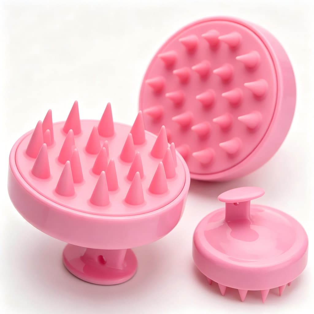 Massageador Capilar de Silicone Escova Massageadora Couro Cabeludo Banho Cabelo Shampoo---pronta entrega