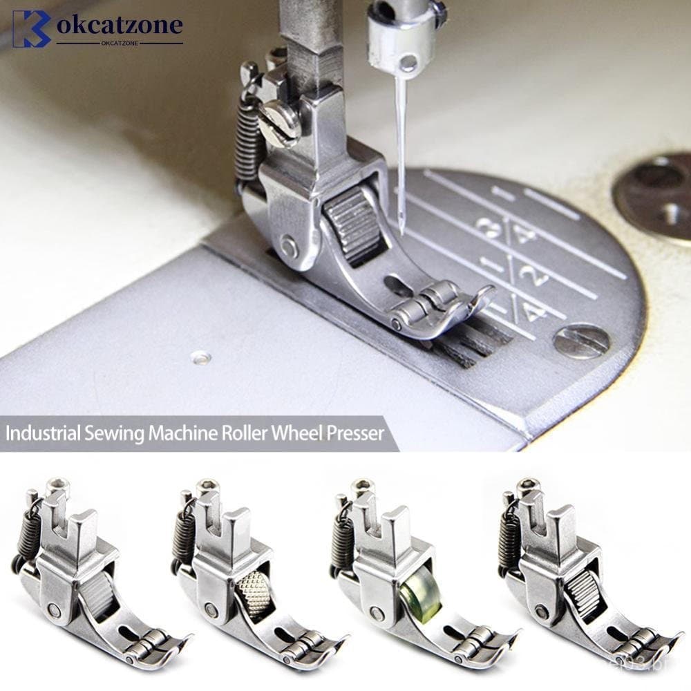 OKCATZONE Acessórios Universais Para Máquina De Costura Industrial , Rolo De Couro , Calcador De Roda , Carro Plano , Te