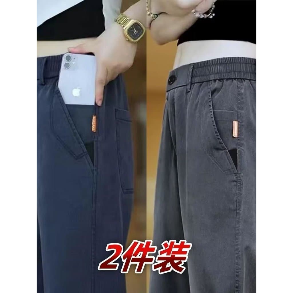 2026 primavera calças casuais masculinas soltas calças retas All-Match novo estilo macacão masculino resistente ao desga
