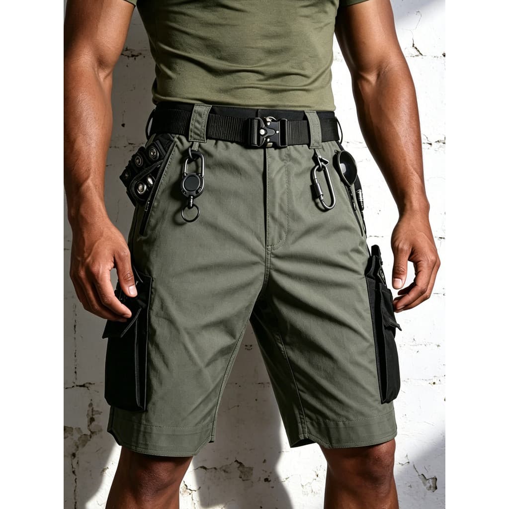Ao ar livre americano funcional Multi-bolso macacão calças médias calças masculinas resistente ao desgaste fino exército