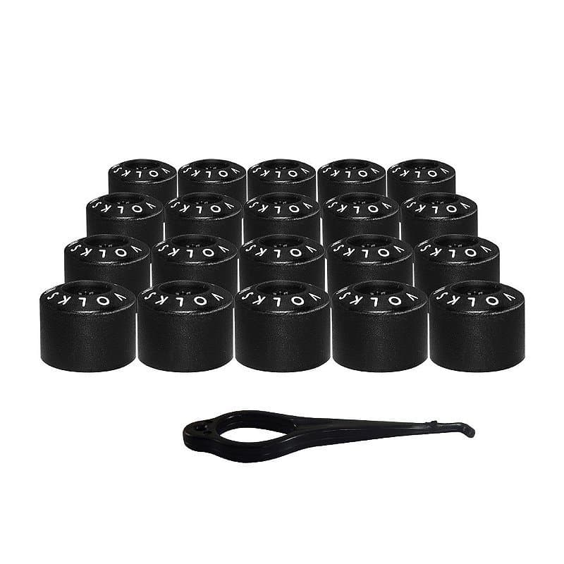 Kit Jogo Capa Parafuso Com Escrita Branca Roda Fox Polo Golf Jetta Preto Branco 20 Peças