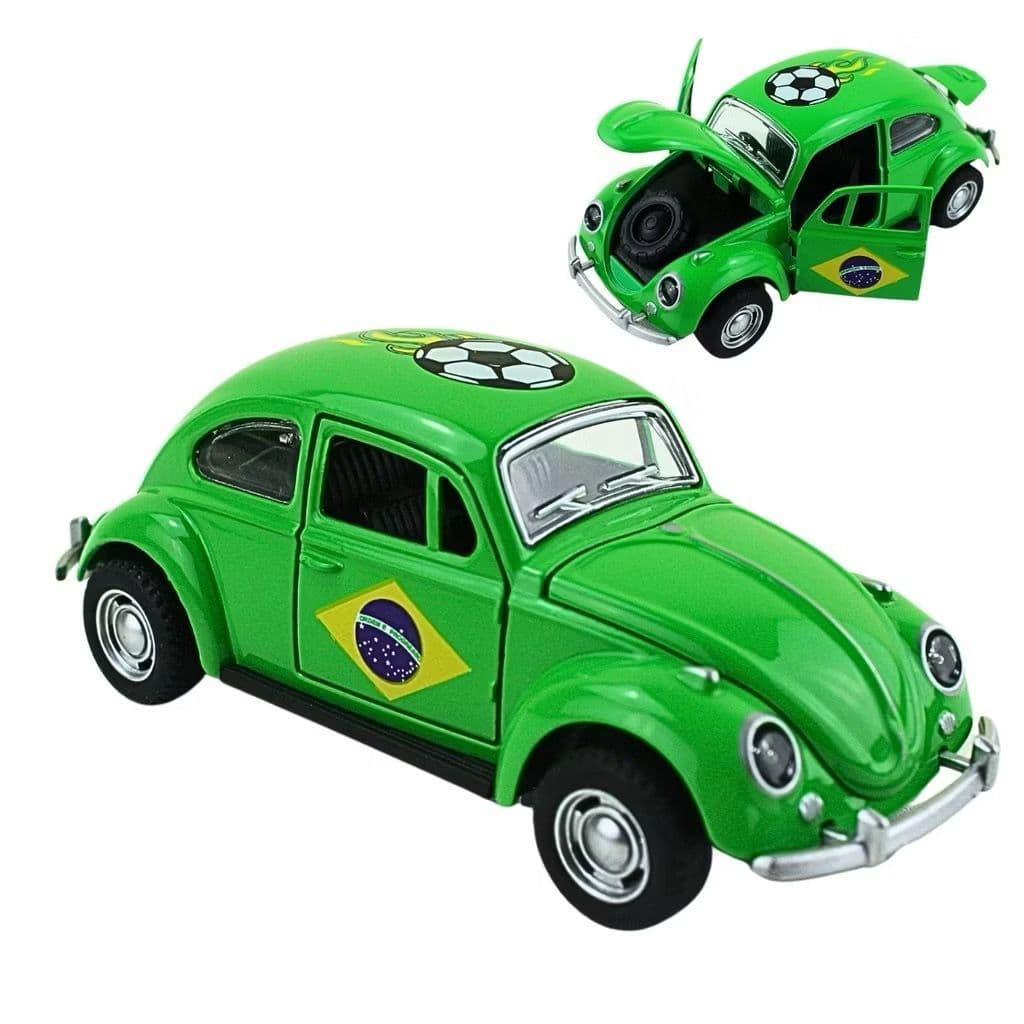 Minatura carrinho Brinquedo Fusca de metal com friccao esportivo Fusca bola Brasil