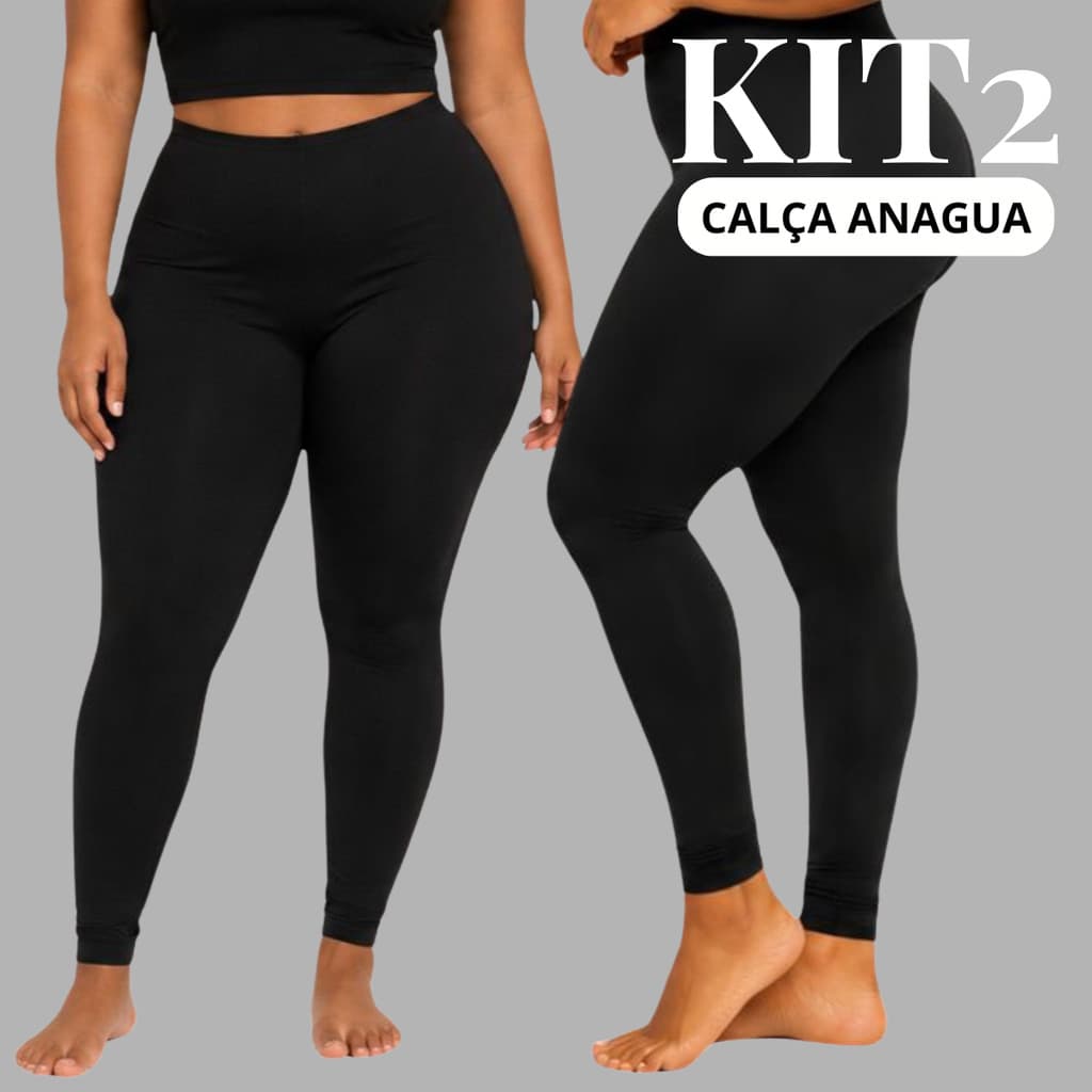 KIT 1 ou 2 Calça Anágua Feminina Segunda Pele Para o Frio Não Marca Tira Transparência