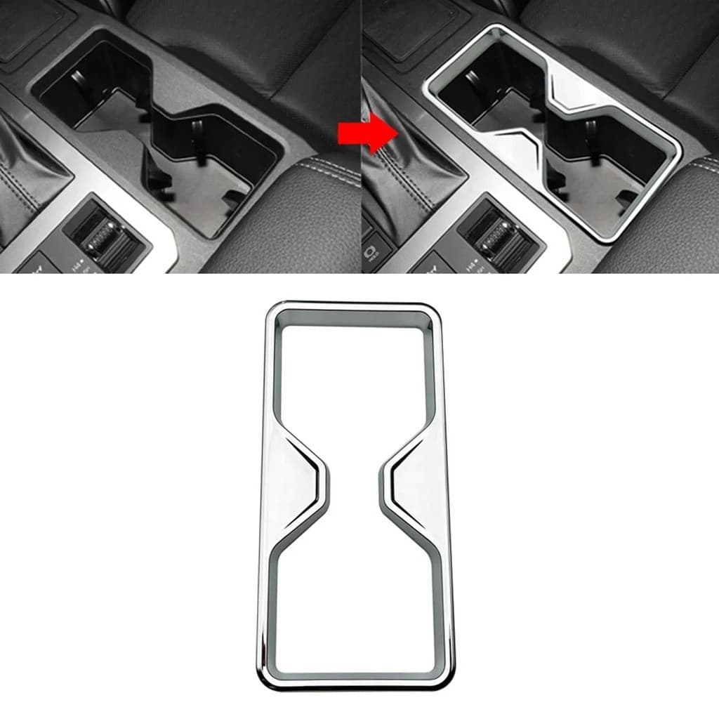 Console Central Copo De Água Capa Guarnição Prata Para Toyota Prado Land Cruiser LC250 2024 Peças Automotivas Decoração