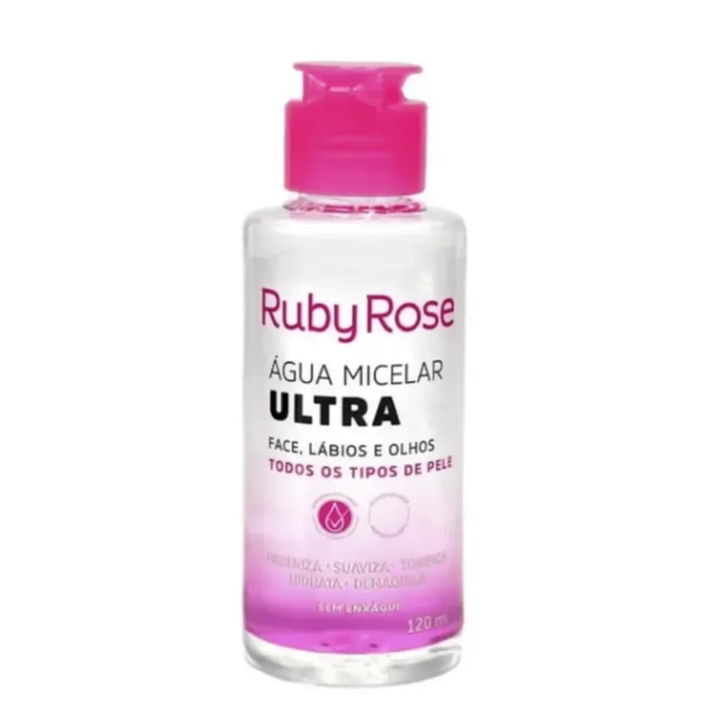 Ruby Rose Agua Micelar Ultra 120Ml Face, Lábios e Olhos