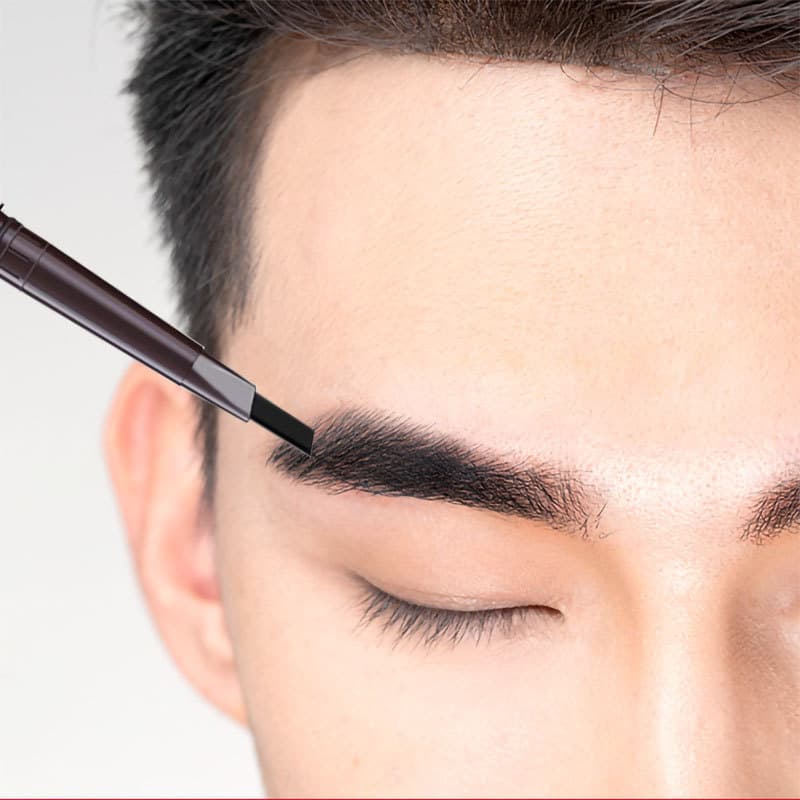 Lápis de sobrancelha masculino para homens, Natural, à prova d'água, de longa duração, não desbota, sobrancelhas selvage