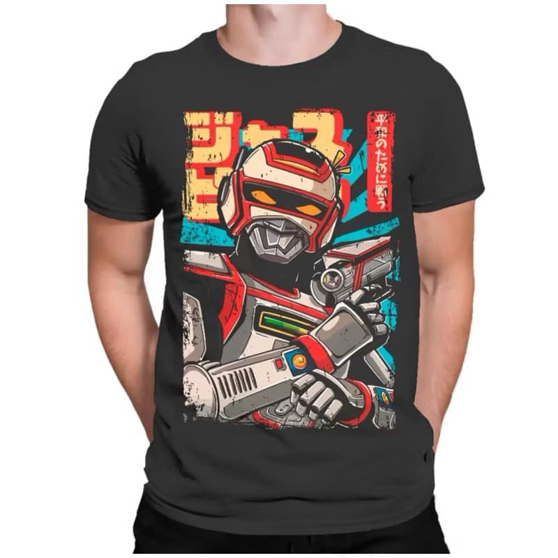 [Camiseta Premium em Algodão Puro]VU camiseta o fantástico jaspion tokusatsus 100% algodão envio imediato
